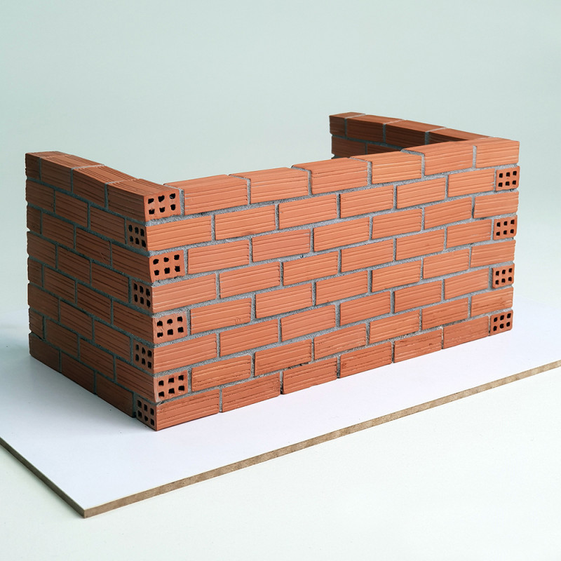 21010 - 1/2 Τούβλα Κόκκινα 1:10  (25 τμχ) - Hobbycity.gr - Aedes