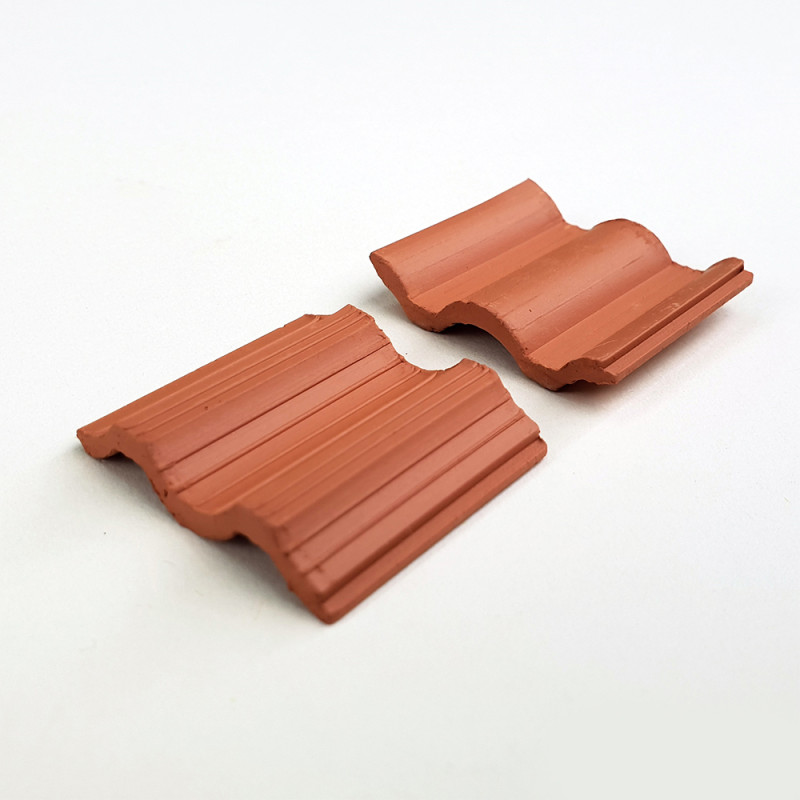 21201 - Κεραμίδια Φλαμανδικού τύπου Κόκκινα 1:10  (100 τμχ) - Hobbycity.gr - Aedes