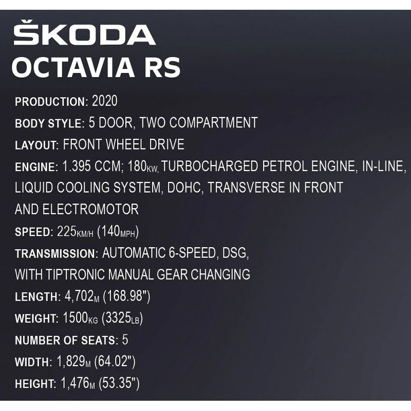 24342 - Skoda Octavia IV RS Exclusive Edition - Hobbycity.gr - COBI