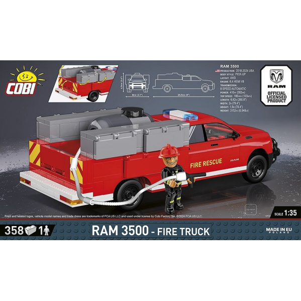 24612 - RAM 3500 - Fire Truck - Hobbycity.gr - COBI