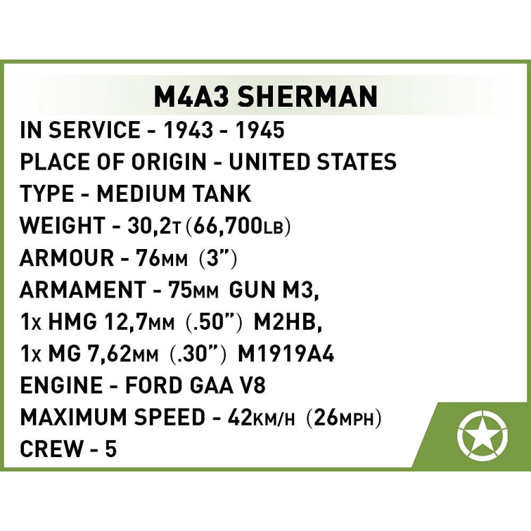 2570 - M4A3 Sherman - Hobbycity.gr - COBI