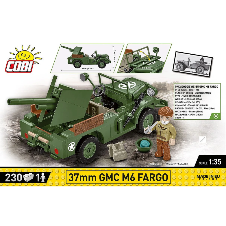 3116 - 37 mm GMC M6 Fargo - Hobbycity.gr - COBI