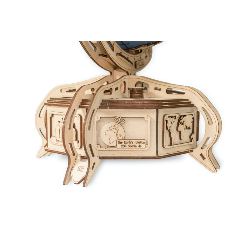 000396 - The Globe  (Μπλέ) - Hobbycity.gr - EWA ECO-WOOD-ART