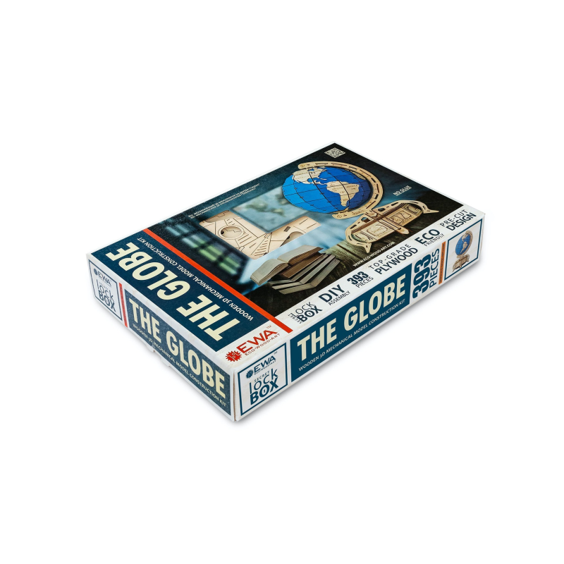 000396 - The Globe  (Μπλέ) - Hobbycity.gr - EWA ECO-WOOD-ART