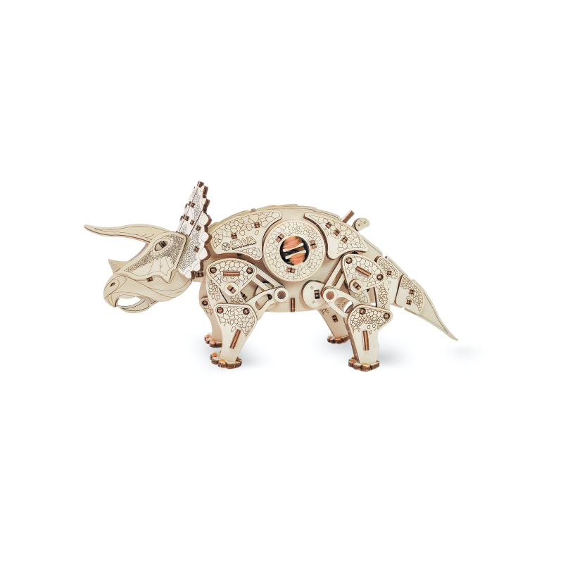 000570 - Triceratops με Κίνηση - Hobbycity.gr - EWA ECO-WOOD-ART