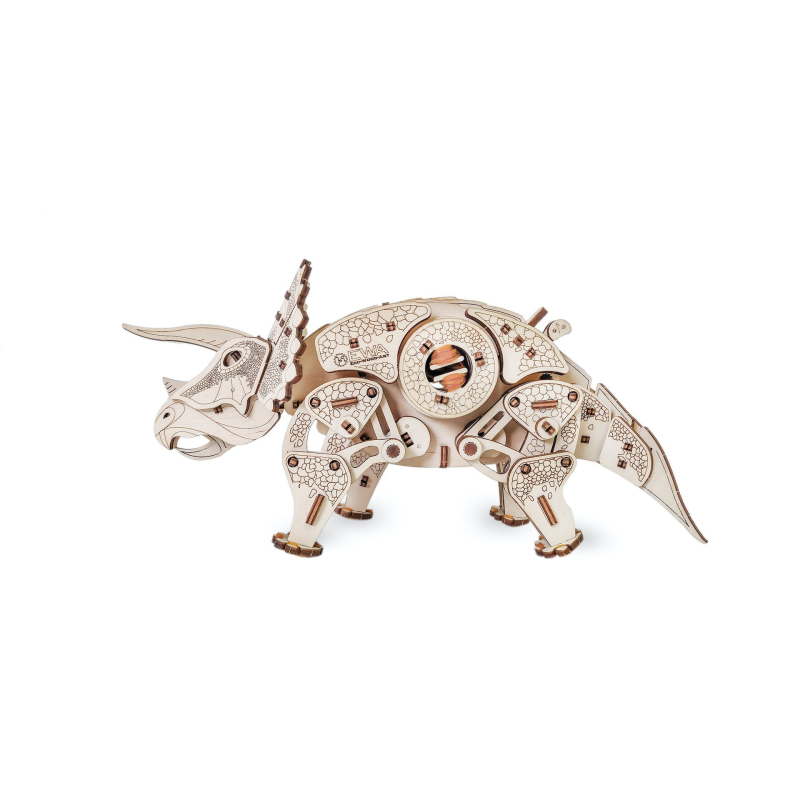 000570 - Triceratops με Κίνηση - Hobbycity.gr - EWA ECO-WOOD-ART