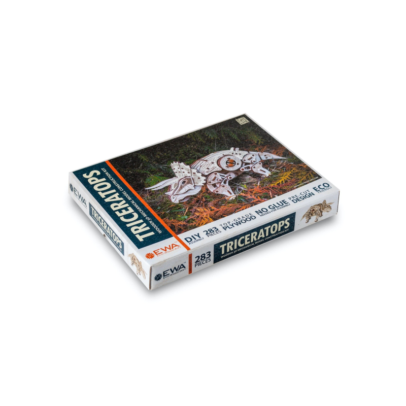 000570 - Triceratops με Κίνηση - Hobbycity.gr - EWA ECO-WOOD-ART