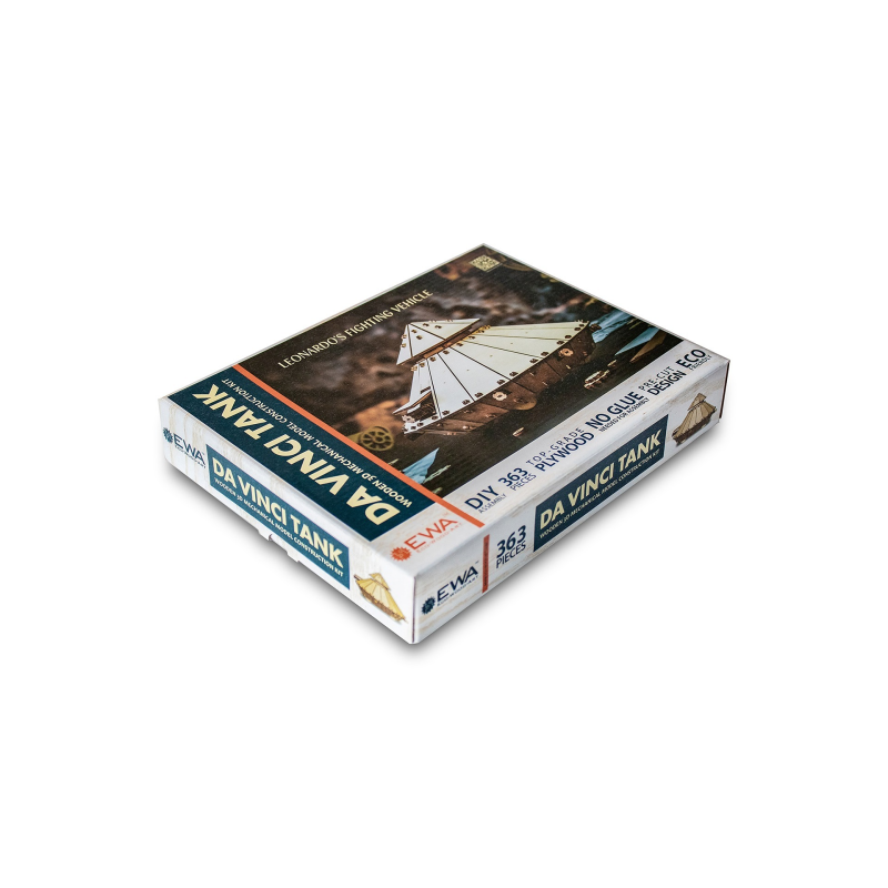 000716 - Da Vinci Tank Κουρδιστό με Κίνηση - Hobbycity.gr - EWA ECO-WOOD-ART