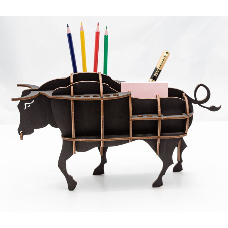 000983 - BULL desk organiser - Hobbycity.gr - EWA ECO-WOOD-ART