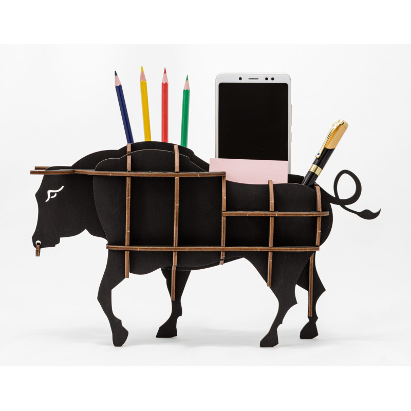 000983 - BULL desk organiser - Hobbycity.gr - EWA ECO-WOOD-ART