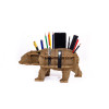 000990 - BEAR (brown) desk organiser - Hobbycity.gr - EWA ECO-WOOD-ART