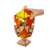 001393 - Icosahedral Globe (Κόκκινο) - Hobbycity.gr - EWA ECO-WOOD-ART