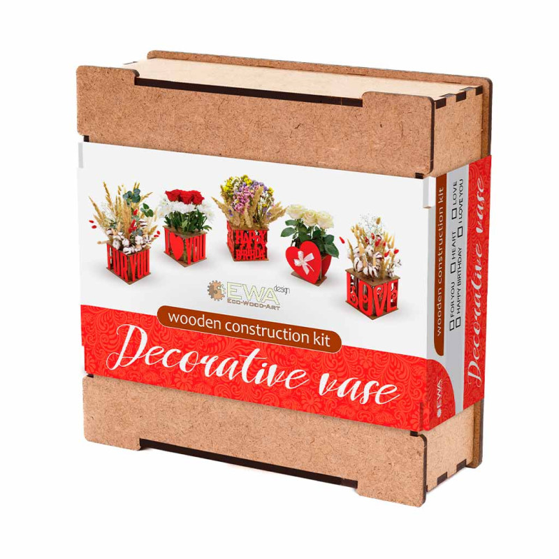 002895 - Βάζο  LOVE - Hobbycity.gr - EWA ECO-WOOD-ART