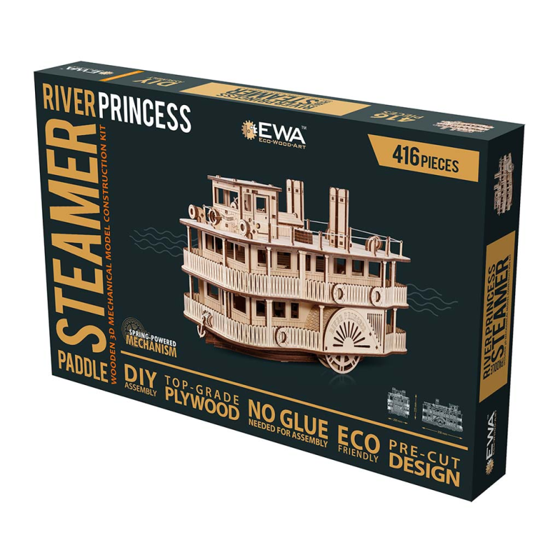 003397 - Paddle Steamer “River princess” - Hobbycity.gr - EWA ECO-WOOD-ART