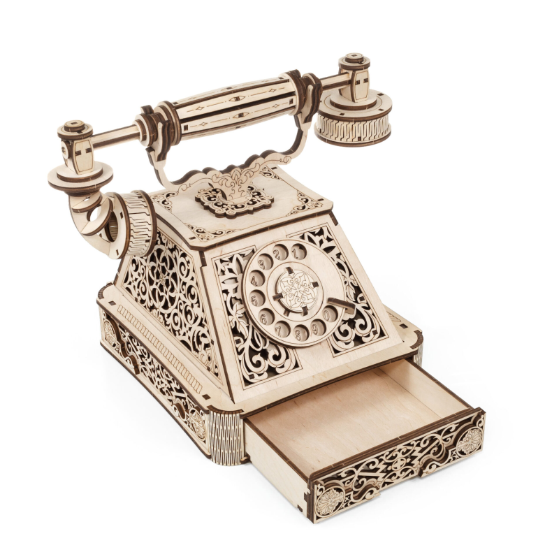 003861 - Retro Telephone - Hobbycity.gr - EWA ECO-WOOD-ART