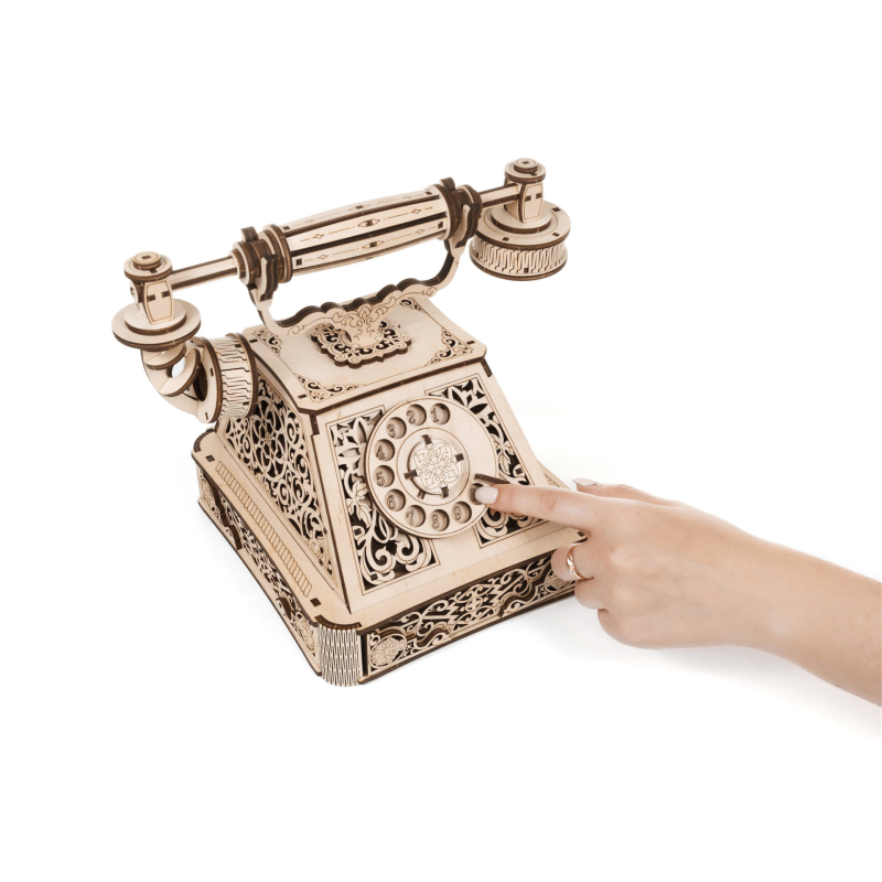 003861 - Retro Telephone - Hobbycity.gr - EWA ECO-WOOD-ART