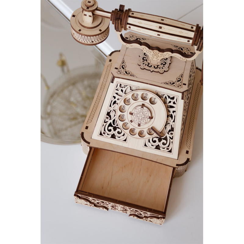 003861 - Retro Telephone - Hobbycity.gr - EWA ECO-WOOD-ART