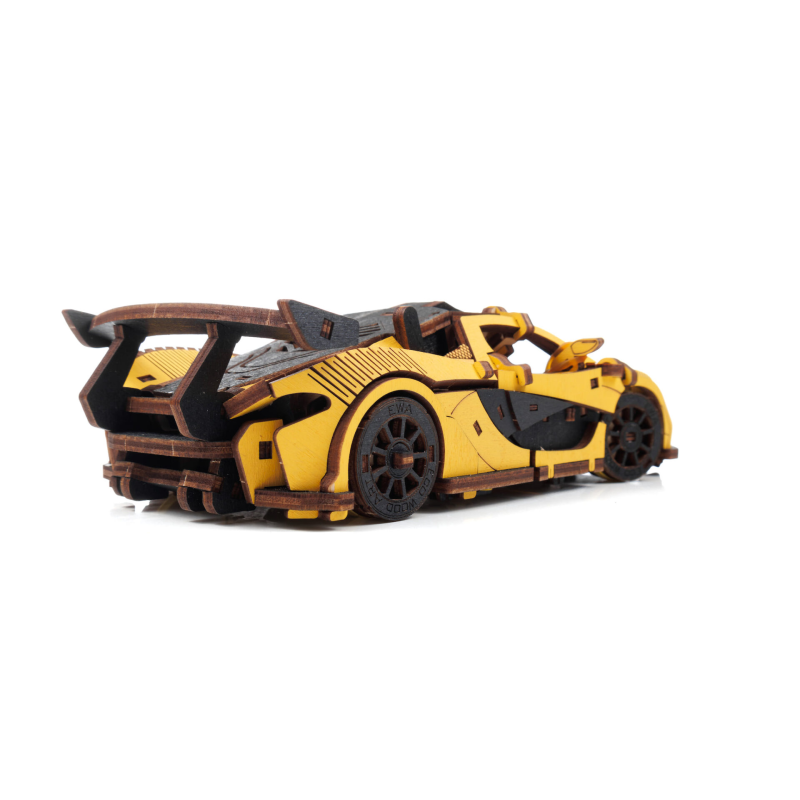 004042 - Racing car – Κίτρινο με Κίνηση - Hobbycity.gr - EWA ECO-WOOD-ART