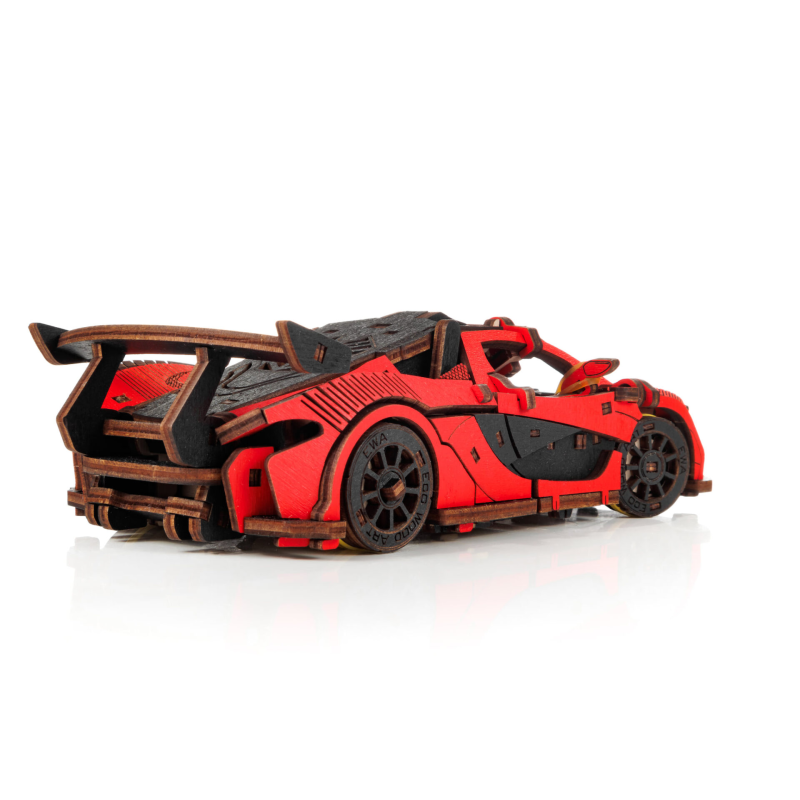 004073 - Racing car – Red με Κίνηση - Hobbycity.gr - EWA ECO-WOOD-ART