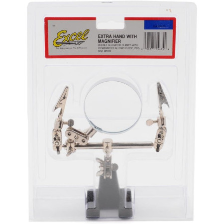 Magnifying glass with clamps