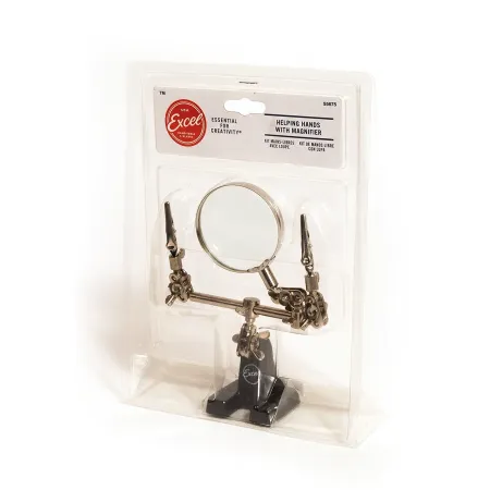 Magnifying glass with clamps