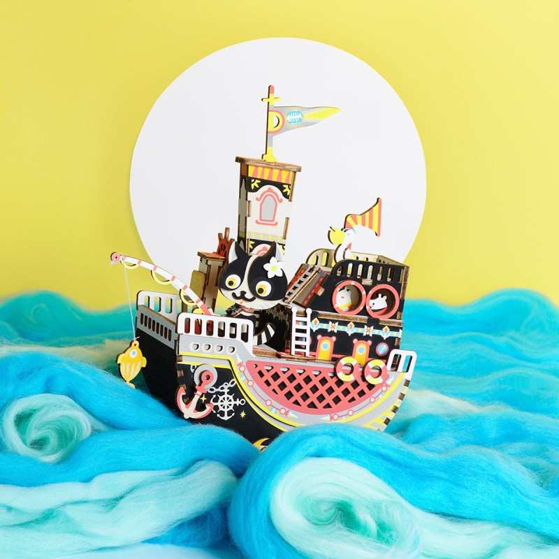 AMD42 - Fishing Kitty (Μελωδία: Sanpo) ~ Κουρδιστό - Hobbycity.gr - RoLife