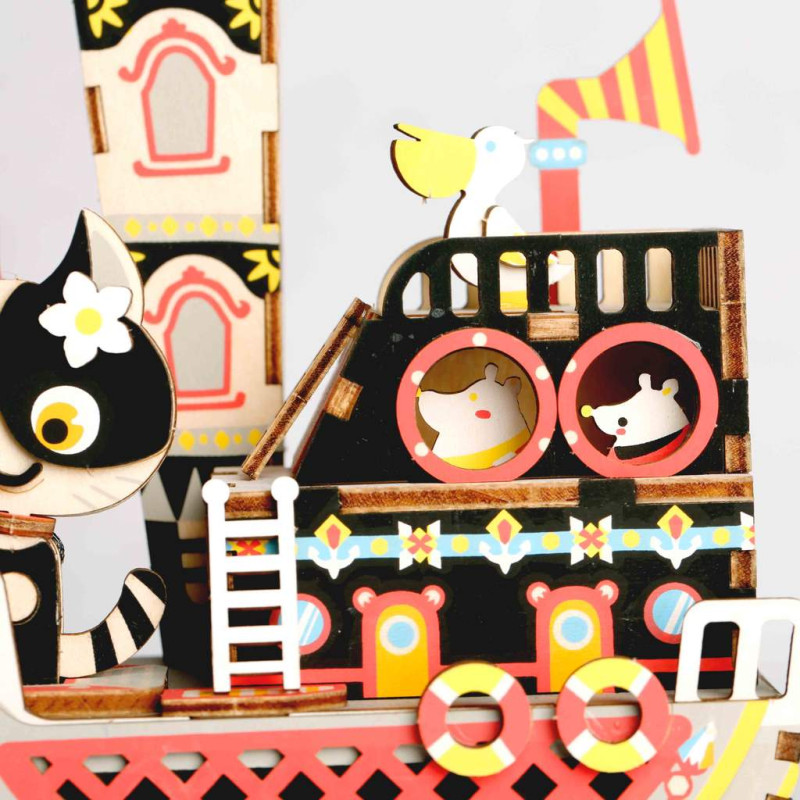 AMD42 - Fishing Kitty (Μελωδία: Sanpo) ~ Κουρδιστό - Hobbycity.gr - RoLife