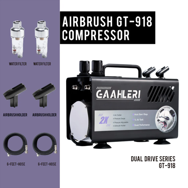 42878 - Dual Drive GT-918  Κομπρεσέρ Αερογράφου Gaahleri - Hobbycity.gr - Gaahleri