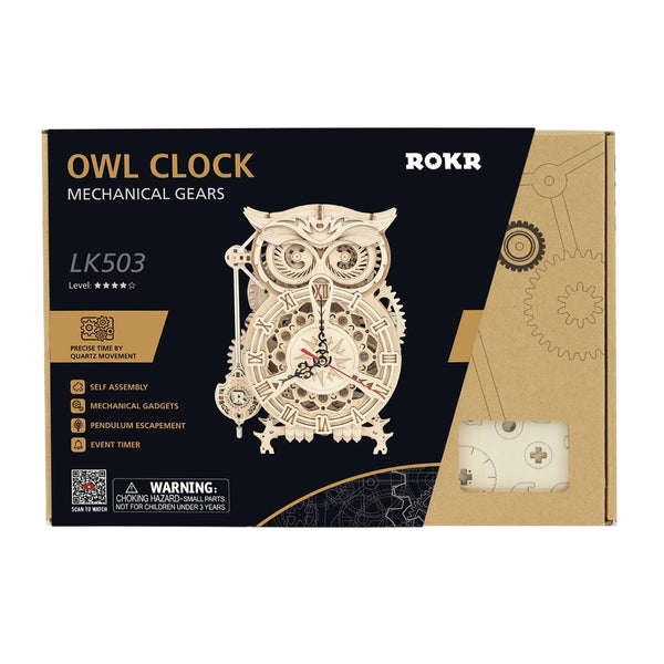 LK503 - Owl Clock με μπαταρία - Hobbycity.gr - Rokr