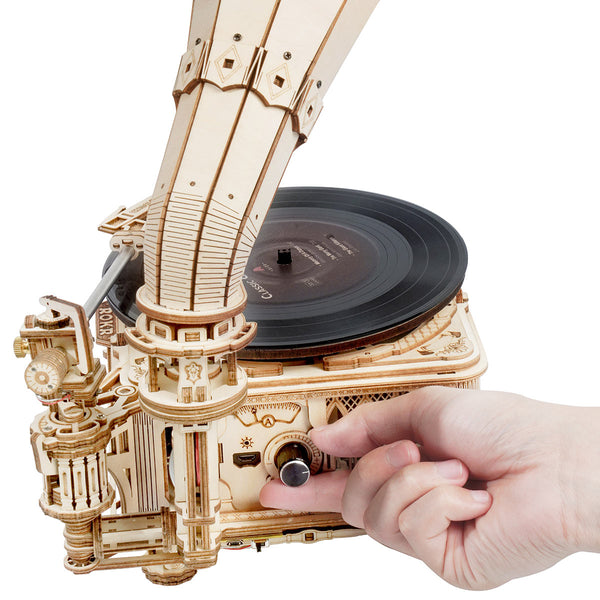LKB01D - Classical Gramophone (Ηλεκτρική και Χειροκίνητη Λειτουργία Περιστροφής) - Hobbycity.gr - Rokr