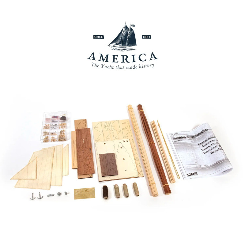 12014 - America 1851 Yacht Model Kit – America’s Cup - Hobbycity.gr - Occre