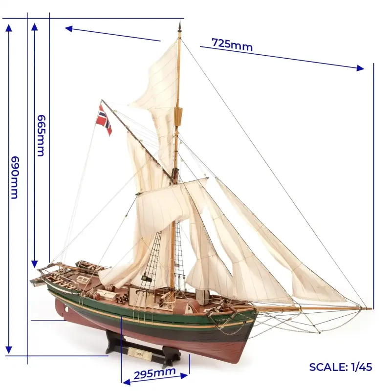 12016 - Gjøa Model Ship: Amundsens Arctic Vessel - Hobbycity.gr - OcCre
