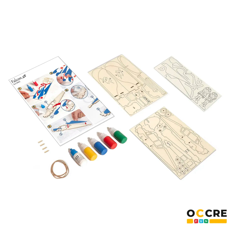 20002 - Falcon Airplane Model for Kids - Hobbycity.gr - EWA ECO-WOOD-ART