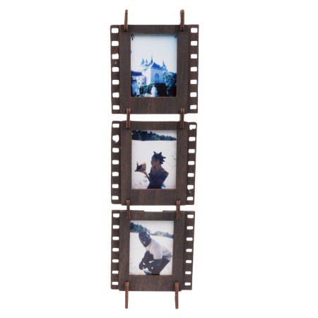 Κορνίζες Φωτογραφιών για "Mini Instax Film" ~ Βαμμένο Σκούρο Καφέ (σετ 3 τμχ)
