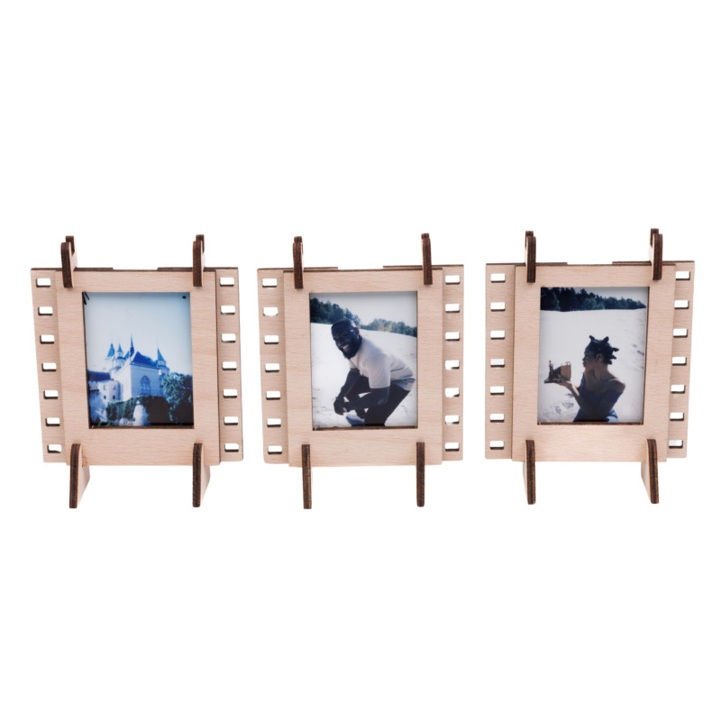 JLK008 - Κορνίζες Φωτογραφιών για Mini Instax Film ~ Φυσικό Χρώμα (σετ 3 τμχ) - Hobbycity.gr - Jolly Look