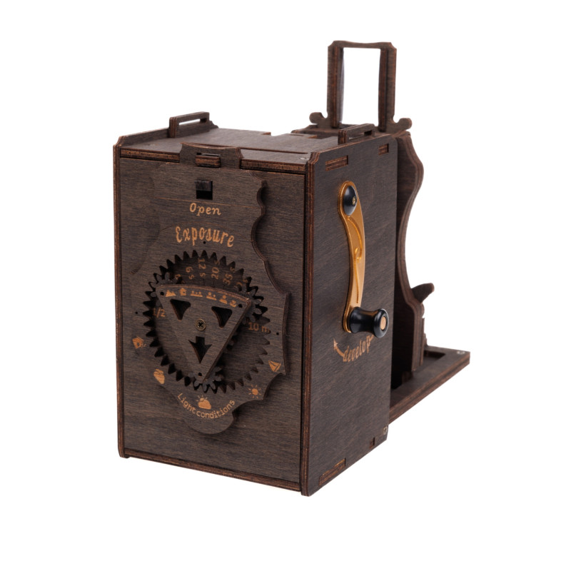 JLK011 - Συναρμολογημένη Pinhole Instant Mini Film Camera ~ Βαμμένο Σκούρο Καφέ - Hobbycity.gr - Jolly Look