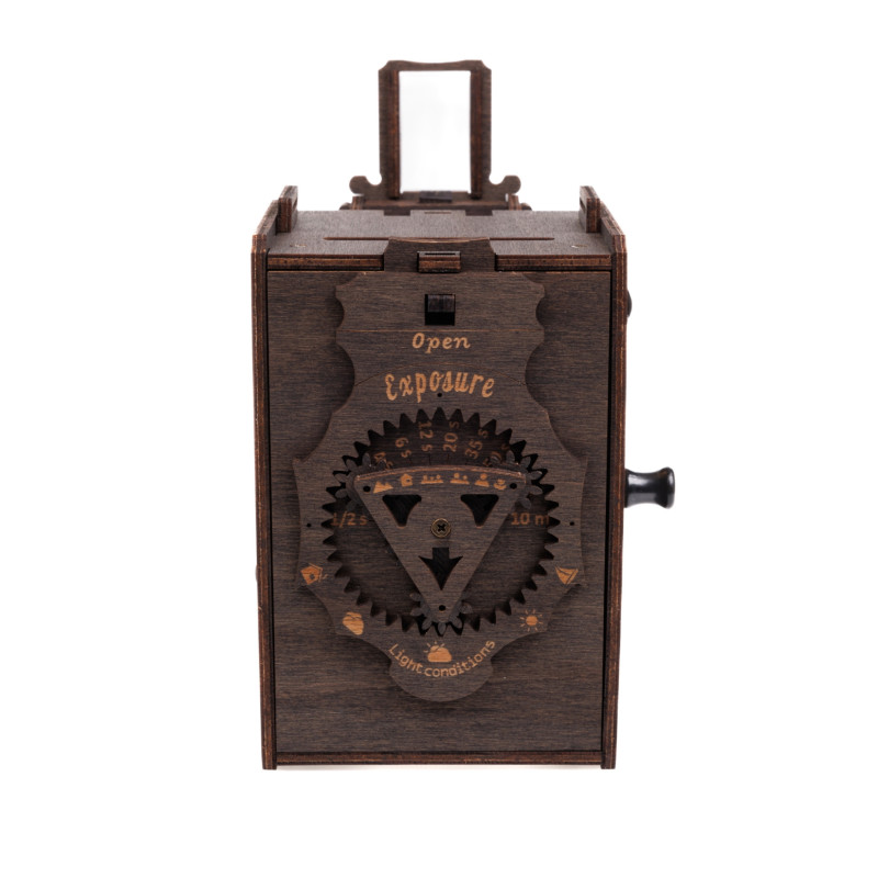 JLK011 - Συναρμολογημένη Pinhole Instant Mini Film Camera ~ Βαμμένο Σκούρο Καφέ - Hobbycity.gr - Jolly Look