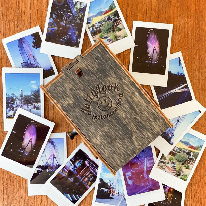 JLK011 - Συναρμολογημένη Pinhole Instant Mini Film Camera ~ Βαμμένο Σκούρο Καφέ - Hobbycity.gr - Jolly Look