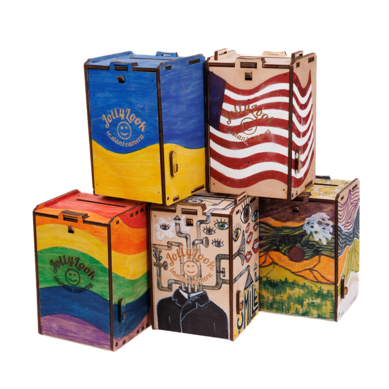 JLK012 - Συναρμολογημένη Pinhole Instant Mini Film Camera ~ Φυσικό Χρώμα - Hobbycity.gr - Jolly Look