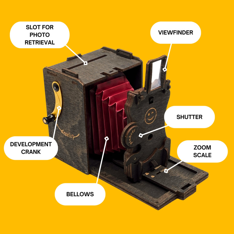 JLK015 - DIY Pinhole SQUARE Film Camera - Σκούρο Καφέ - Hobbycity.gr - Jolly Look