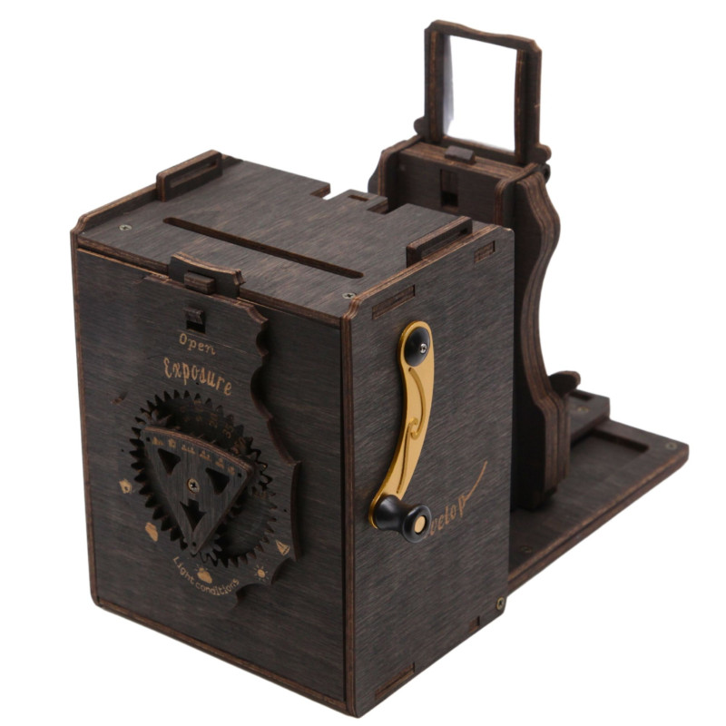 JLK021 - Συναρμολογημένη Pinhole Instant Film Camera SQUARE ~ Βαμμένο Σκούρο Καφέ - Hobbycity.gr - Jolly Look