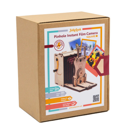 Συναρμολογημένη Pinhole Instant Film Camera SQUARE ~ Φυσικό Χρώμα