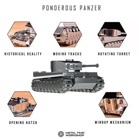 MT020 - Άρμα Tiger I Ponderous Panzer - Hobbycity.gr - Metal Time