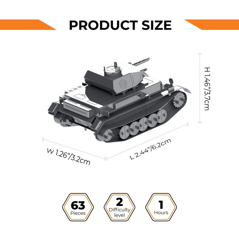 MT061 - Άρμα PZ.KPFW. II AUSF.G - Hobbycity.gr - Metal Time