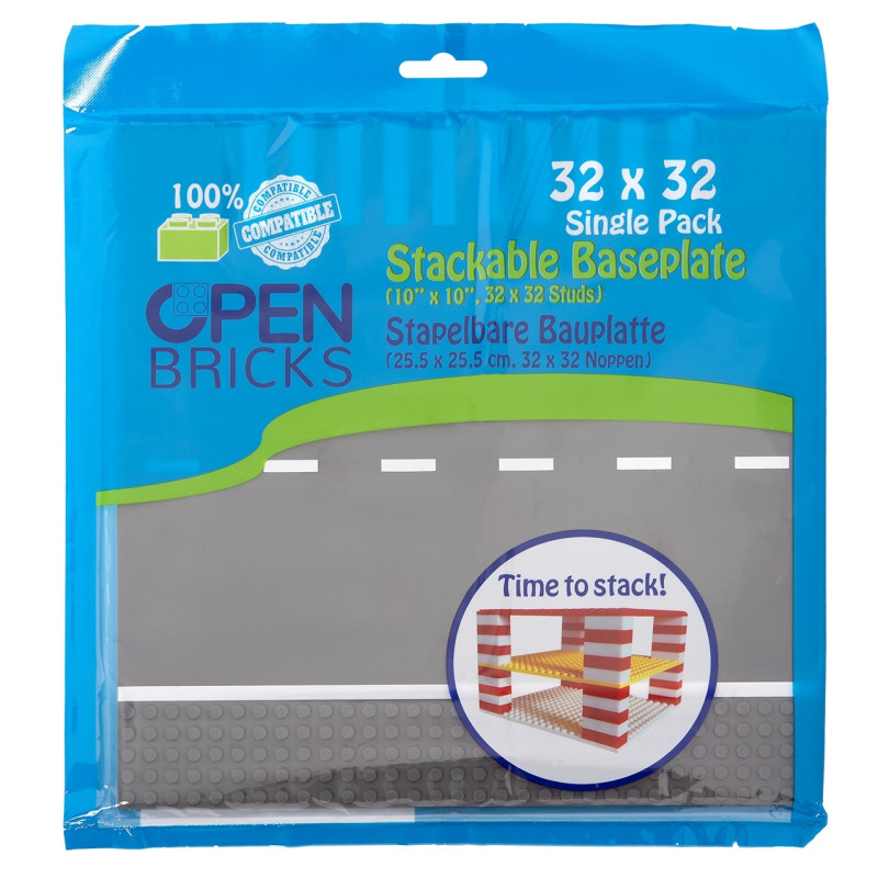 OBS32TU1 - Open Bricks Βάση Κατασκευής Δρόμος με διάβαση πεζών ~ Turn - Hobbycity.gr - Open Brick Source