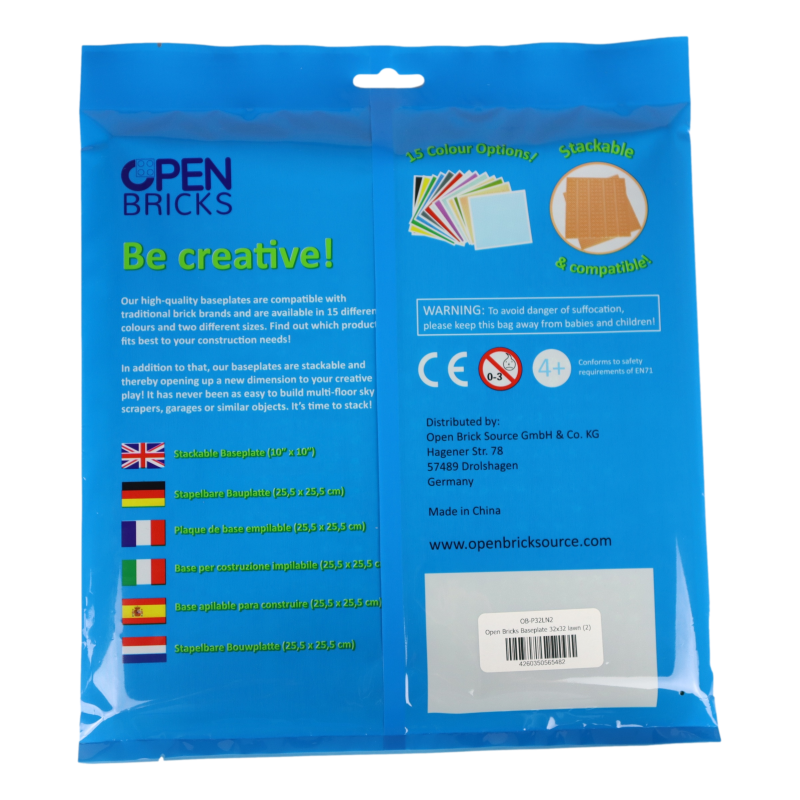 OBP32LN2 - Open Bricks Βάση Κατασκευής Γρασίδι ~ Lawn (2 τμχ) - Hobbycity.gr - Open Brick Source