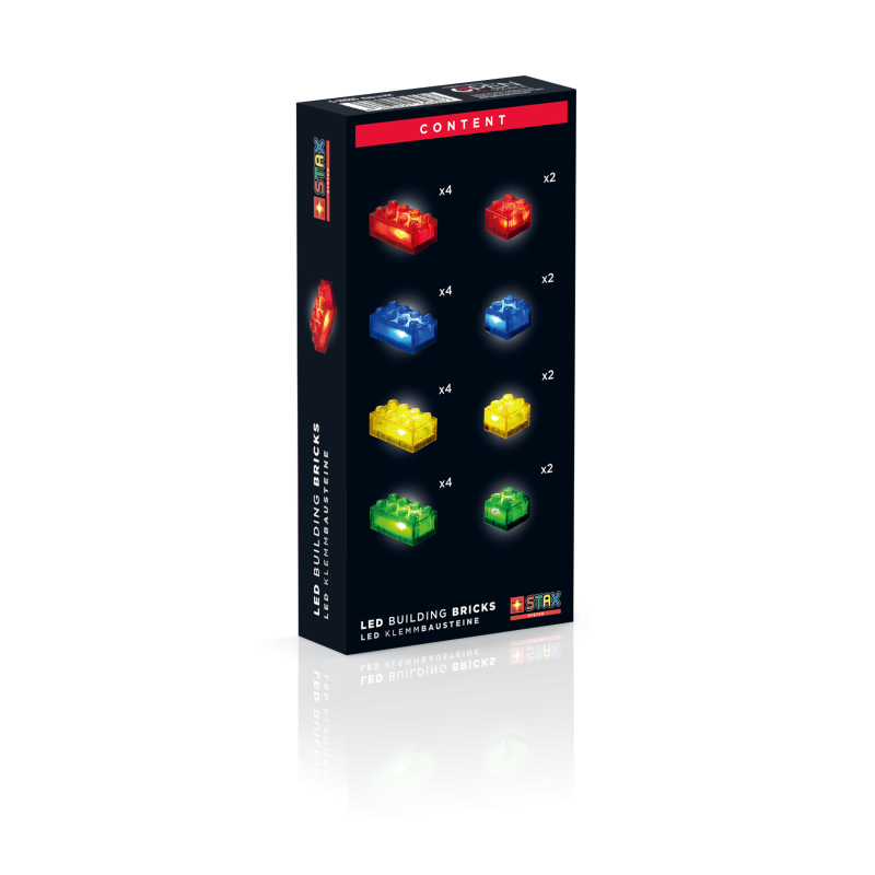 S21003 - STAX Expansion ~ LED Τουβλάκια σε 4 Χρώματα - Διάφανα - Hobbycity.gr - Open Brick Source