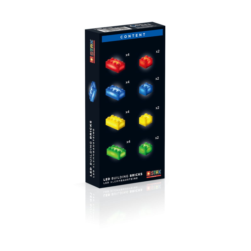S21001 - STAX Expansion ~ LED Τουβλάκια σε 4 Χρώματα - Ματ - Hobbycity.gr - Open Brick Source