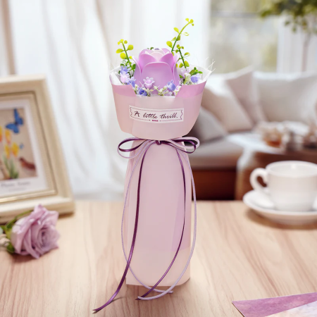 Purple Rose DIY Bouquet