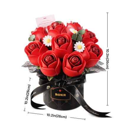 Red Rose Bouquet DIY 3D Puzzle